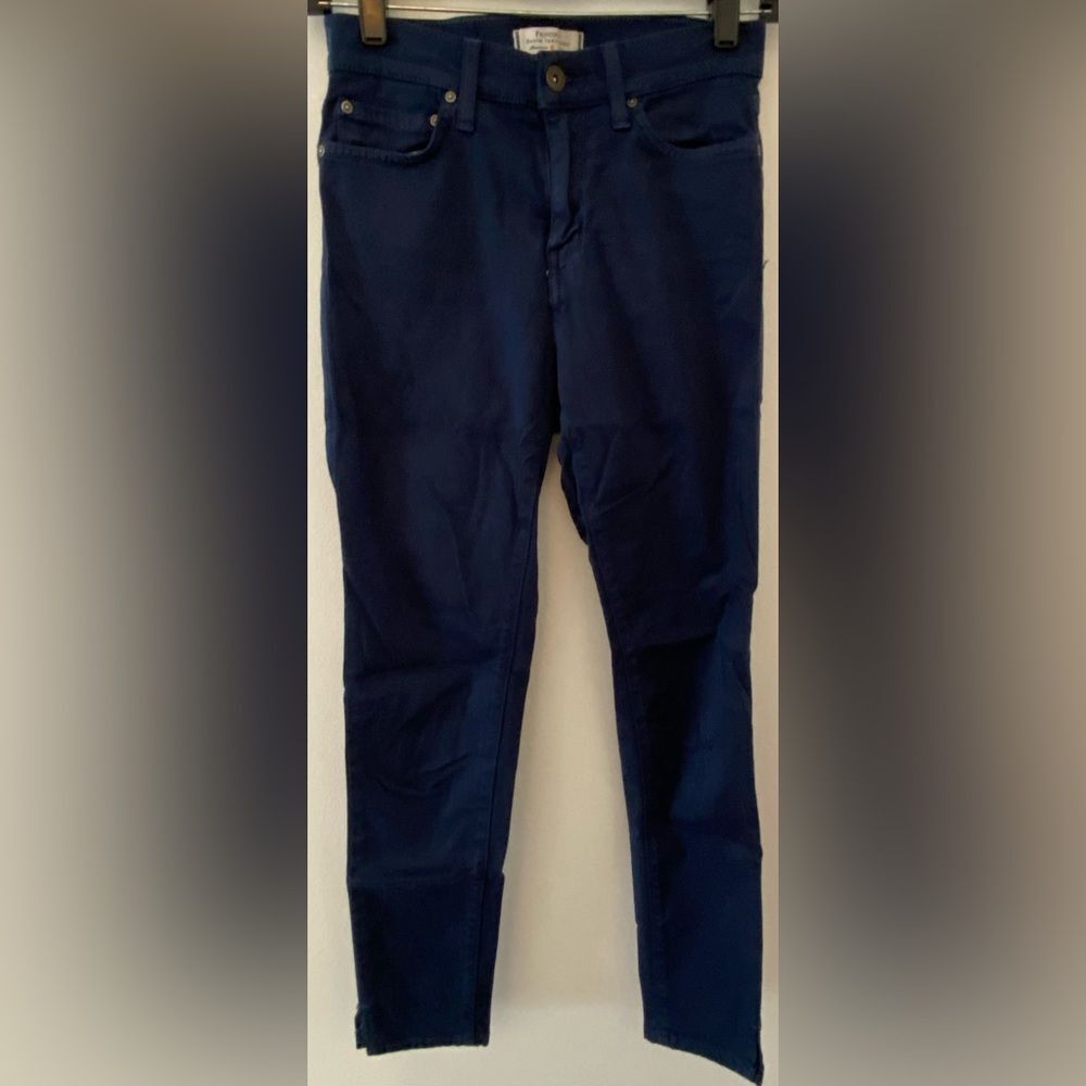 Principle Denim THE GEM Indigo Skinny Cropped Slit Jeans Women's Sz 25